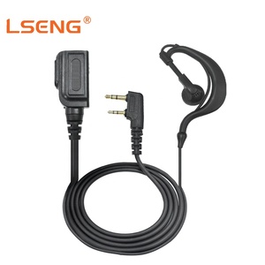 Auricular de 2 Pines Tipo K para Walkie Talkie, con Gancho en Forma de G y Micrófono PTT, Compatible con Radios Bidireccionales Kenwood, <span class=keywords><strong>Baofeng</strong></span> y Quansheng - Product Image 1