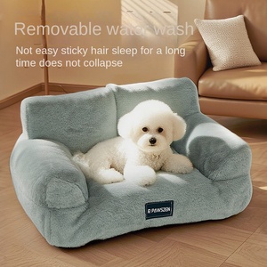Canapé-lit pour animaux de compagnie en velours chaud pour chiens, chats et lapins, Fournisseur OEM ODM, Villa d'hiver, Grand lit doux et amovible - Product Image 2