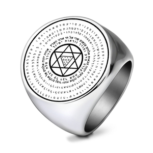 Bague en acier inoxydable 316, modèles anciens des 72 Anges de la Magie, Grands Anges Magiques, Bijoux pour Hommes, Amulette, Bagues R126 - Product Image 2