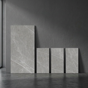 Azulejos de porcelana cerámica brillante Opal Grey de 800x1600 mm, diseño moderno de piedra gris para proyectos de interior de alta gama. - Product Image 5