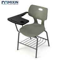 Chaises et table de formation personnalisées avec support ergonomique du dos et structure en acier pour salle de conférence, centre de réunion, et séances d'étude pour adultes
