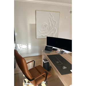 مجموعة لوحات فنية تجريدية ثلاثية الأبعاد مصنوعة يدويًا من الأكريليك بتصميم وابي سابي على قماش بيج محايد - Product Image 5