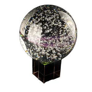 Горячая распродажа, красивый домашний декоративный 40 мм стеклянный пузырьковый шар, Хрустальный пузырьковый шар, Хрустальный снежок для декора