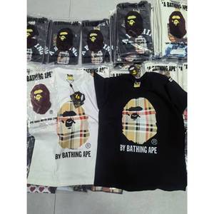เสื้อยืดผู้ชาย A Bathing Ape สีดำ ไซส์ XL พิมพ์ลายโลโก้ สไตล์ลำลองแนวสตรีทแวร์ - Product Image 3