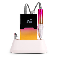 Machine à ongles 35000 tr/min portable avec poignée, kit de manucure, polisseuse et sécheuse d'ongles sans fil, outils électriques rechargeables