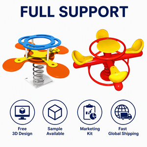 SageDelightRides Équipement <span class=keywords><strong>de</strong></span> jeu extérieur commercial Balançoire à ressort multi-places pour enfants en LLDPE galvanisé pour écoles et parcs Vente en gros - Product Image 5