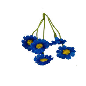 5 petites fleurs de marguerite en soie de <span class=keywords><strong>camomille</strong></span> faites à la main longue durée 3-5 ans matériaux de couronne de style forêt bricolage vêtements - Product Image 5