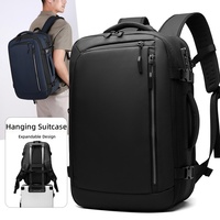 Sac à dos pour ordinateur portable 15,6 pouces, extensible, antivol, à compression sous vide, fabriqué sur mesure, pour les voyages d'affaires, l'école