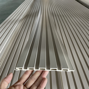 Decoración Interior WPC <span class=keywords><strong>Panel</strong></span> de pared estriado <span class=keywords><strong>Panel</strong></span> de revestimiento Tablero de revestimiento compuesto de plástico estriado - Product Image 6