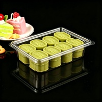 Herbruikbare scharnierende plastic clamshell verpakking doos transparant PET PP fruit groente voedselcontainer