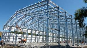 מבנה פלדה מודרני טרומי בעל מפתח גדול, מסגרת פלדה כבדה Q355B, תקן EN, מחסן מתכת טרומי, סדנה, משרד - Product Image 4