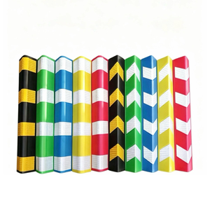 Protection d'angle autocollante en EVA anti-rayures avec bande de signalisation pour parking souterrain, <span class=keywords><strong>garage</strong></span>, entrepôt, quai de chargement – Installation facile - Product Image 1