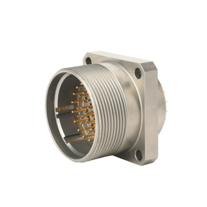 Connettore circolare CF in acciaio inossidabile flangiato a 46 Pin con chiusura in vetro