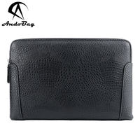 Dompet Pria AndoBag Kulit Sapi Asli Kapasitas Besar Tas Selempang Resleting Vintage Kasual Dompet Pria 1539