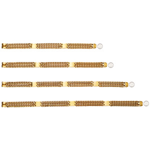 Collar de Acero Inoxidable para Perro, Collar de Lujo <span class=keywords><strong>con</strong></span> Baño de Oro de 18K, Collar Resistente para Mascotas - Product Image 6