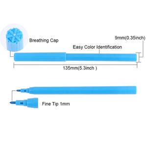 FOSKA-Ensemble <span class=keywords><strong>de</strong></span> stylos aquarelle pour enfants et adultes, 12 et 24 couleurs vives - Product Image 3