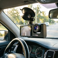 Caméra embarquée WiFi pour voiture 1080P, grand angle 130 degrés, 3 caméras (avant, intérieur, arrière), vision nocturne, capteur G, enregistrement en boucle, DVR pour voiture