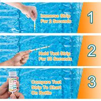 Bandelettes de test de qualité de l'eau sept-en-un pour bassin à poissons, sources chaudes, baignoire, test de filtre, test de pH, accessoires pour bassin