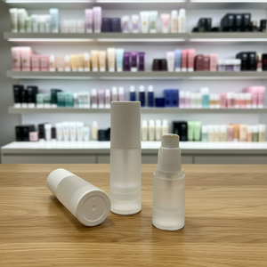 Bouteilles en plastique dépoli PP 30ml 50ml avec pompe airless pour solution <span class=keywords><strong>hydrafacial</strong></span>, vente en gros avec couvercle - Product Image 3