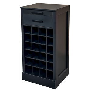 Mueble Bar Modular Negro para Vino con Capacidad para 24 Botellas, Mueble Buffet - Product Image 5