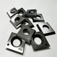 Plaquettes de coupe TCT indexables remplaçables Telos 14x14x2.0mm, haute dureté, pour lames de raboteuse spirale pour têtes de coupe spirale