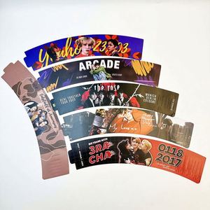 Fundas de Papel Reutilizables Ecológicas para Vasos de Café Caliente, Personalizadas con Impresión, para Fiestas de Cumpleaños Kpop - Product Image 5