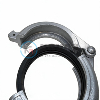 Collier de serrage à coin DN125 5 pouces à raccord rapide en acier forgé pour la connexion de tuyaux de pompe à béton, de camion, de remorque et de flèche de placement