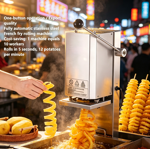 Machine à découper les pommes de terre en spirale, montée sur table, pour kiosque, machine de traitement de pommes de terre en tour, machine automatique à fabriquer des chips de pommes de terre à usage commercial - Product Image 5