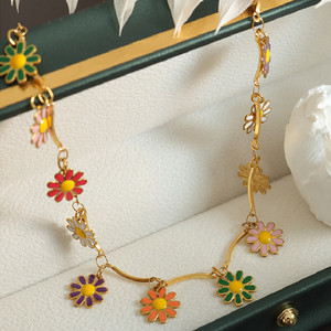 Estilo <span class=keywords><strong>DE</strong></span> LA <span class=keywords><strong>ISLA</strong></span> <span class=keywords><strong>DE</strong></span> Bali Margarita colorida Flor pequeña delicada y fresca Collar con colgante suave y encantador - Product Image 6