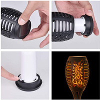 Lampe torche solaire 12LED avec motif Lampe torche solaire pour jardin, pelouse, lampe torche LED ABS IP65