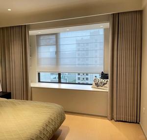 Tende a Rullo Romane Top Down Bottom Up Semi-Oscuranti in Lino Certificate ISO per Casa e Ufficio - Product Image 3