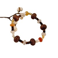Nouvelle collection printemps/été – Perles en bois de santal naturel de qualité supérieure, agate transparente et œil de tigre