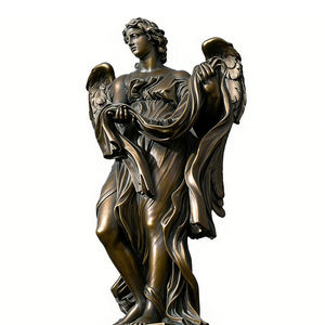 Escultura <span class=keywords><strong>de</strong></span> Bronce <span class=keywords><strong>de</strong></span> Jesús Meditando, Ángel <span class=keywords><strong>Triste</strong></span> Famoso <span class=keywords><strong>de</strong></span> Tamaño Real con Alas, Arcángel Gabriel, Miguel, Esculturas <span class=keywords><strong>de</strong></span> Ángeles <span class=keywords><strong>de</strong></span> Metal - Product Image 3