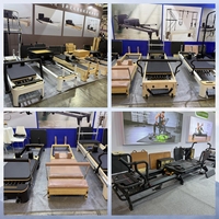 Machine de Pilates Reformer Professionnelle avec Tour, Reformer Demi-Tour Compact pour Entraînement de Pilates à Domicile ou en Studio