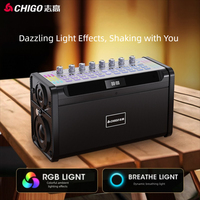 QQY All-in-One Outdoor Karaoke-Lautsprecher mit Schultergurten, kabellos für 2 Mikrofone, HD-Ausgang, mobile Liedbestellung für Sport