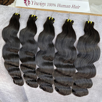 Extensiones de Cabello Humano Vietnamita Grado 12A Double Drawn Baratas 100% Virgen con Cutícula Alineada Tejido Natural Ondas Suaves