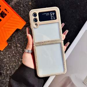 Funda Plegable para Teléfono Móvil con Borde de Diamantes Brillantes, Color Caramelo, para OPPO, Samsung, Xiao, Huawei - Product Image 4