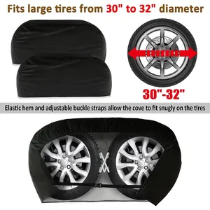 280gsm Vinyl Cotton High Quality Double Dual Axle Trailer Camper RV Tire Covers Car Tire Cover