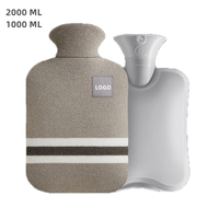 Sac de thérapie chaude anti-douleur avec couverture tricotée, chauffe-main chaud d'hiver, bouteille d'eau chaude