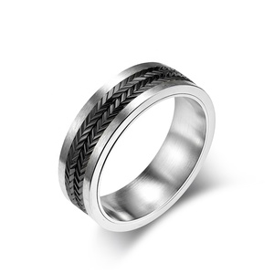 Anelli in Acciaio Inossidabile Placcati Oro IP con Motivi Intagliati a <span class=keywords><strong>Grano</strong></span> Turco Personalizzati Alin per Uomo Vendita all'Ingrosso - Product Image 2