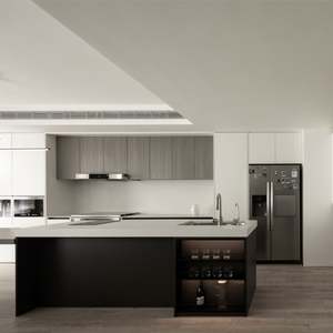 High-end Plywood Modular Full Wall Custom Luxury Opening Stainless Steel Accessories <b>Kitchen</b> Cabinets with <b>Cupboard</b> and Island - Product Image 4