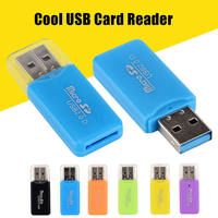 Penjualan Laris Harga Murah Micro USB 2.0 Slot Tunggal Bahan Plastik Pembaca Kartu Memori Adapter untuk Kartu TF