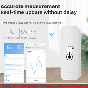 Sensor <span class=keywords><strong>de</strong></span> Temperatura y Humedad Tuya, Monitoreo Remoto por WiFi a través <span class=keywords><strong>de</strong></span> la Aplicación, Hogar Inteligente, <span class=keywords><strong>Control</strong></span> Remoto WiFi SmartLife, Compatible con Alexa y Google Assistant - Product Image 2