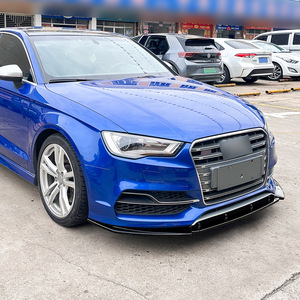 Audi S3 8V Front Bumper Lip Splitter Carbon Fiber Texture ABS 2013-2016 Piano Black - Product Image 2