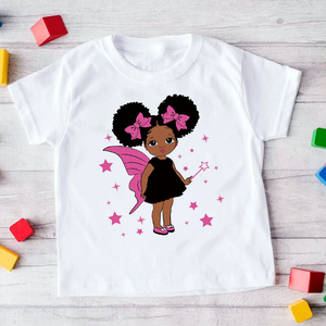 Dtf Ready to Press design di trasferimento di calore trasparente <span class=keywords><strong>Film</strong></span> Logo personalizzato carino nero bambina adesivo di trasferimento di calore - Product Image 2