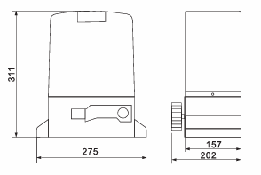 Abridor de puerta de piñó<span class=keywords><strong>n</strong></span> de cremallera de bloqueo automático de diseño moderno para edificios de villas comerciales Operació<span class=keywords><strong>n</strong></span> silenciosa Control RFID encriptado Carga máxima - Product Image 5