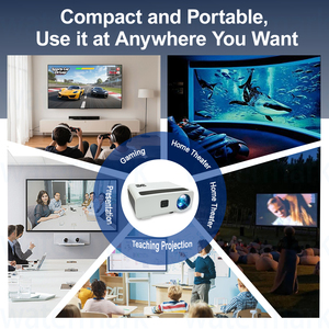 Máy chiếu gia đình thông minh 4K UHD 1080p <span class=keywords><strong>3D</strong></span> <span class=keywords><strong>LCD</strong></span> tự động lấy nét Google TV Box max 4K Độ phân giải <span class=keywords><strong>Android</strong></span> 11 1G RAM 16G ROM cho rạp hát tại nhà - Product Image 6