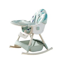 Chaise haute pour enfants pliable et portable 3-en-1 multifonctionnelle avec roulettes réglables
