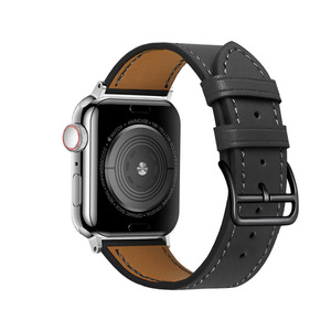 <span class=keywords><strong>Bracelet</strong></span> de <span class=keywords><strong>montre</strong></span> en cuir de vachette de première qualité fait main, boucle carrée en métal, fermoir magnétique, compatible avec Apple Watch Ultra 2 S11 10 9 8 41 45 49 mm - Product Image 6