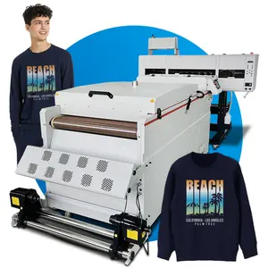 数码t恤纺织品二手24英寸印刷机热聚酯薄膜DTF打印机带60厘米4头dtf打印机a650头i3200